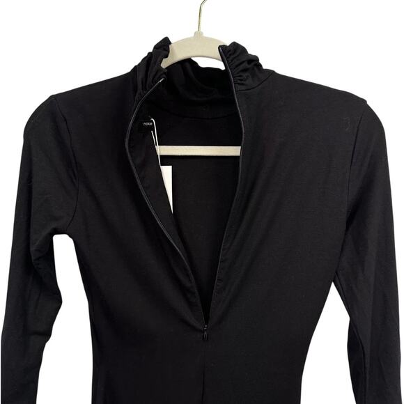 NWT Naked Wardrobe NW Sculpt Black Mock Neck Long Sleeve Jumpsuit Small - Picture 8 of 13